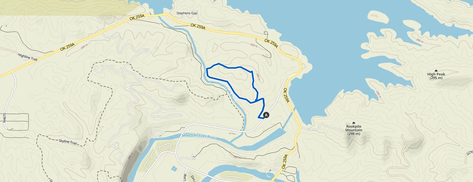 Friends Trail loop — Beavers Bend State Park hike Komoot